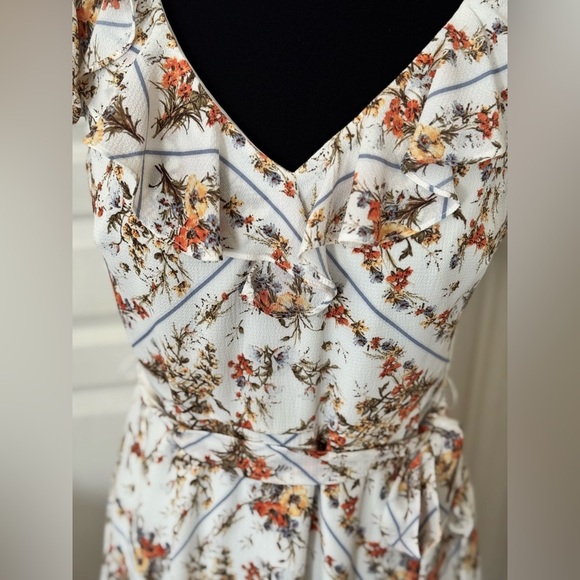 Lauren x Ralph Lauren | Petite Floral Crepe Midi Dress - Size 6P - Picture 6 of 10